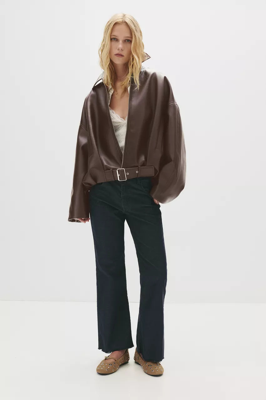 Aisling Leather Bomber