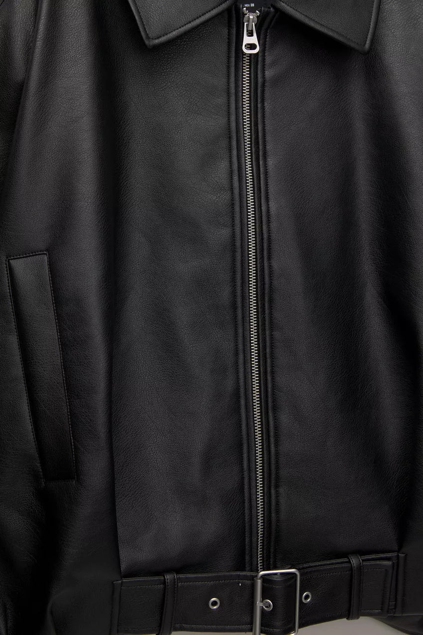Aisling Leather Bomber