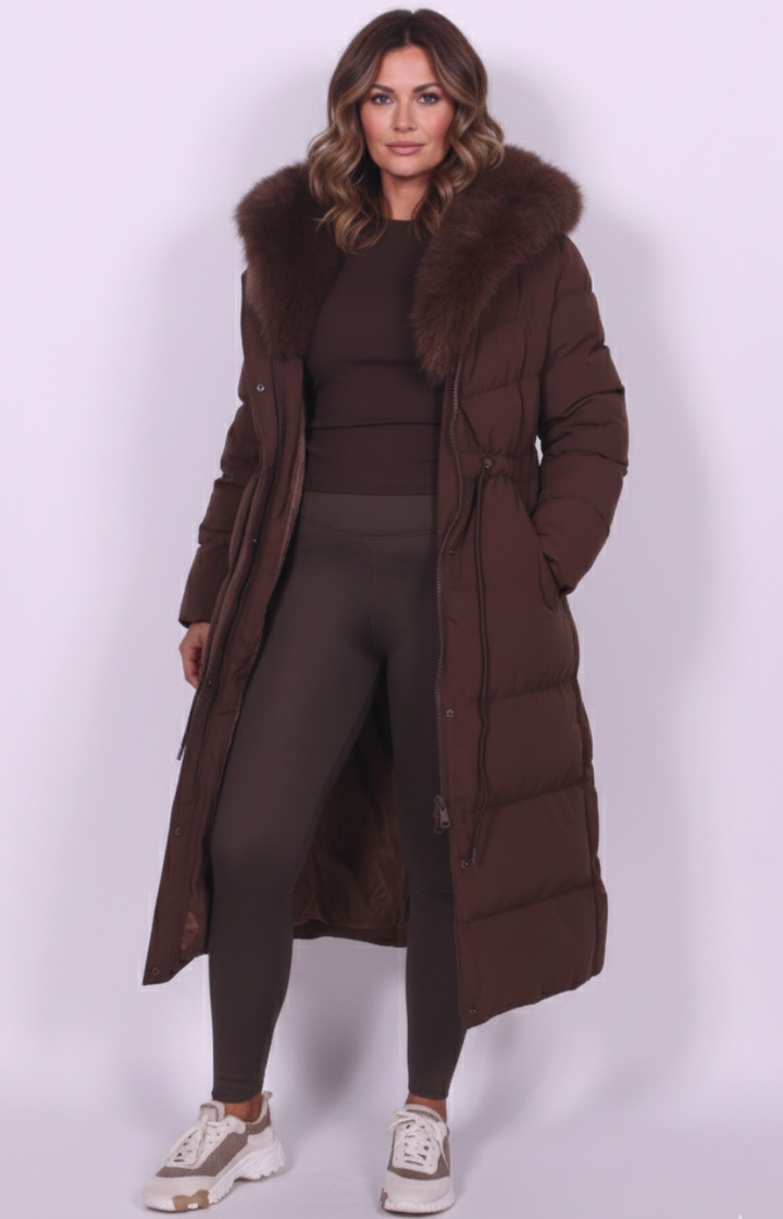 Elena – Fur Hooded Puffer Coat