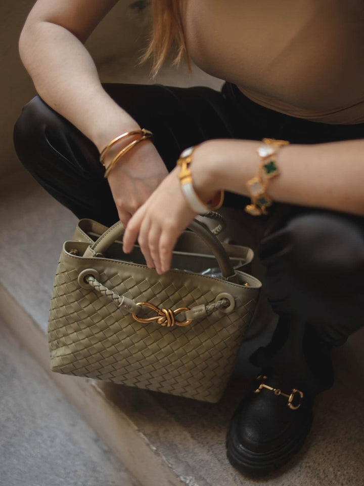 Eloise | Textured Compact Woven Bag