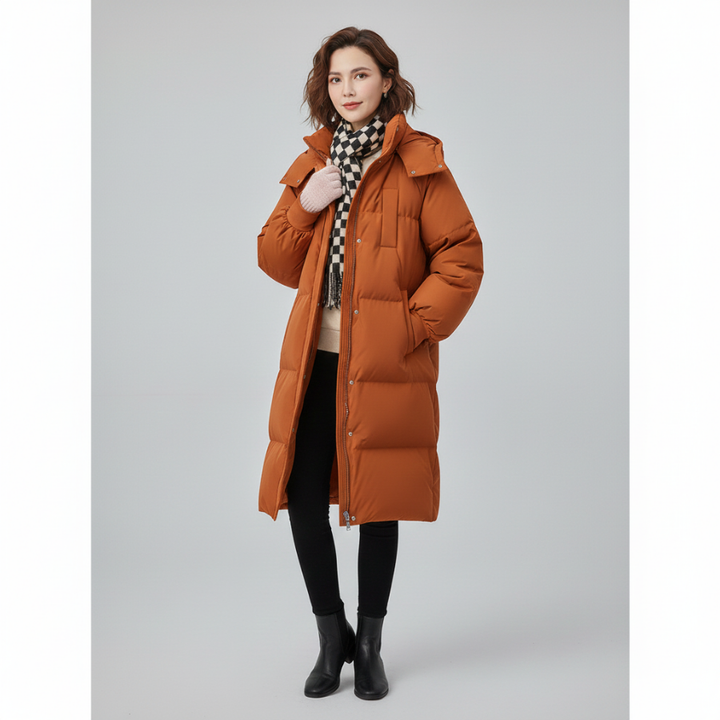 GIGATY - Classic Hooded Long Puffer Coat