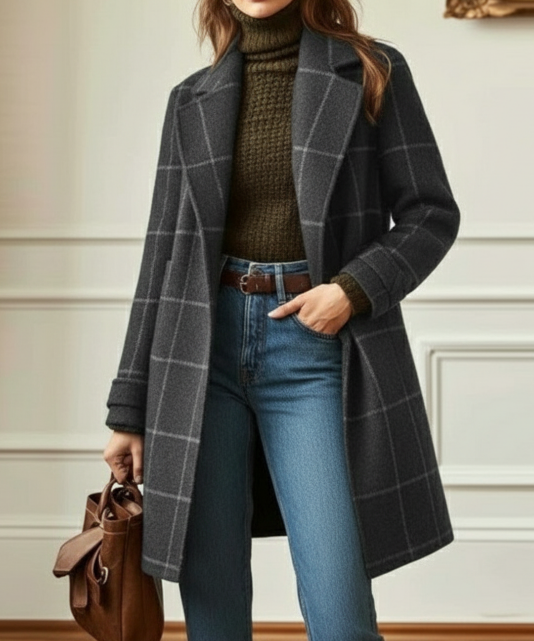 Lisa | Cambridge Wool Check Coat