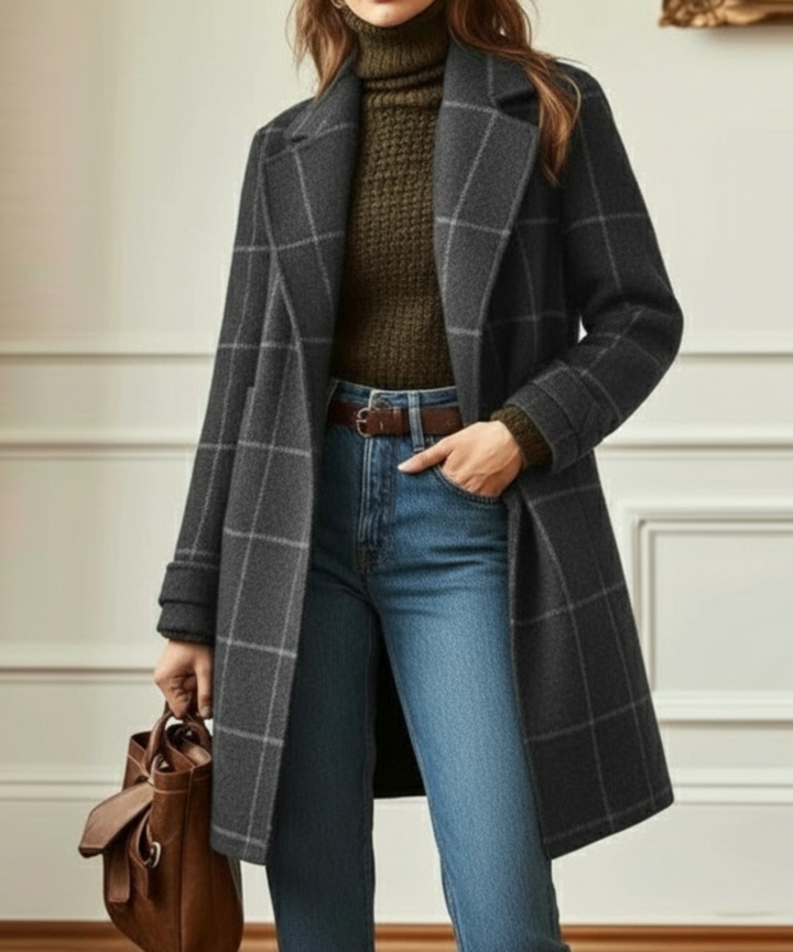 Lisa | Cambridge Wool Check Coat