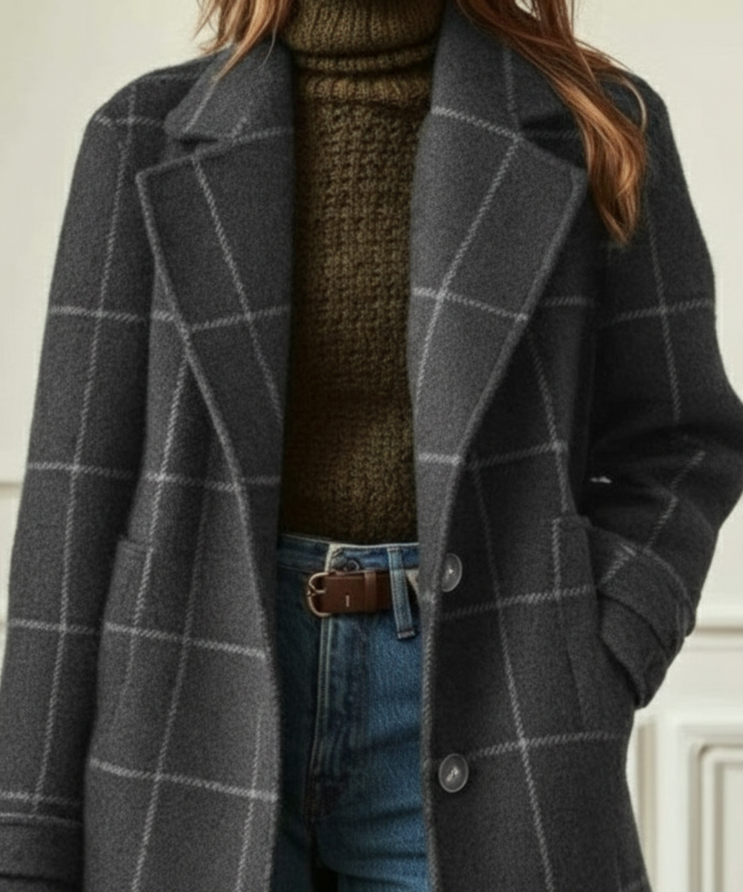 Lisa | Cambridge Wool Check Coat