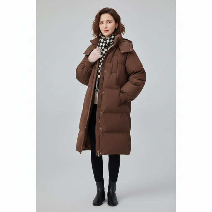 GIGATY - Classic Hooded Long Puffer Coat
