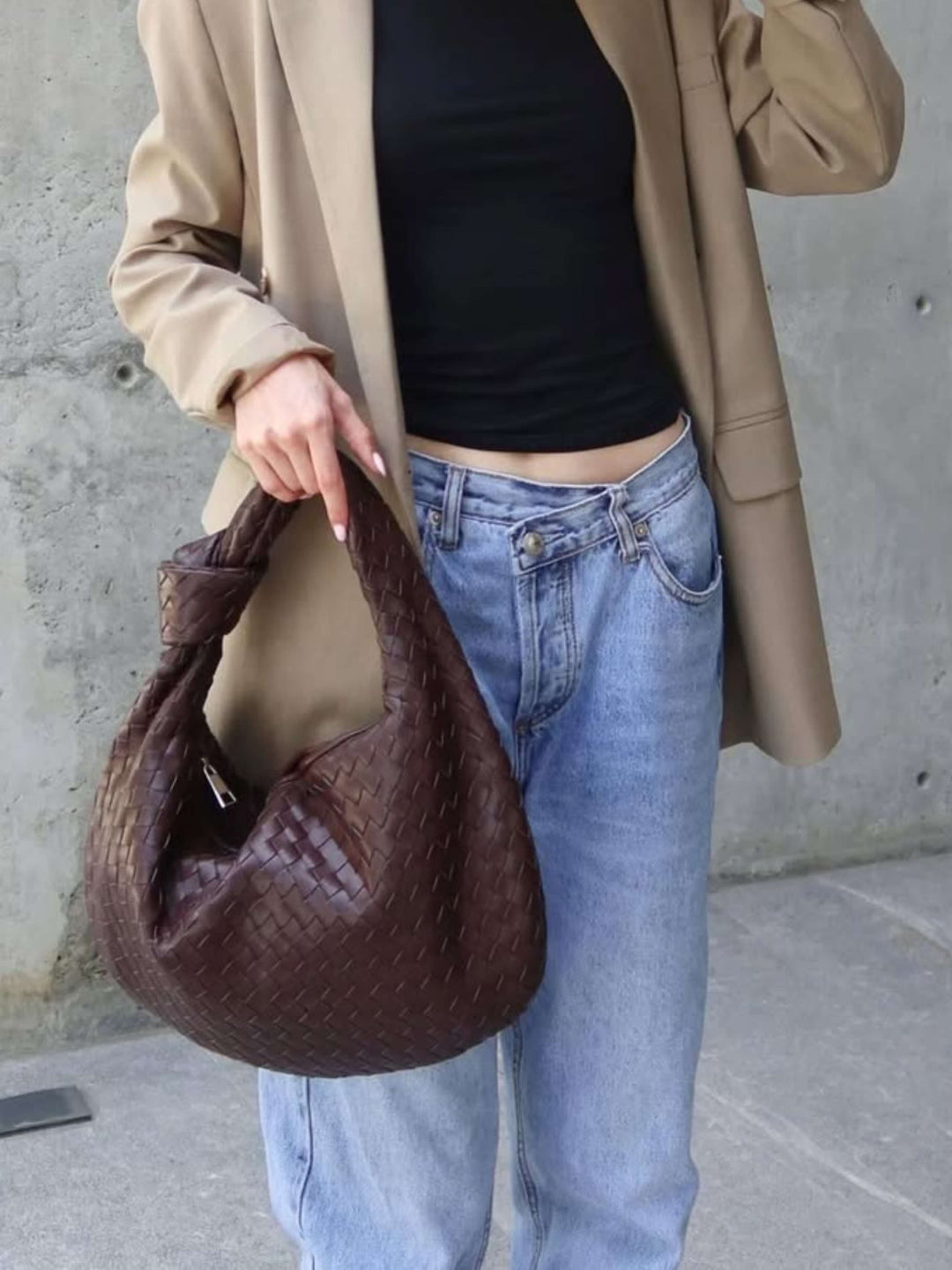 Giselle | Braided Knotted Medium Shoulder Bag