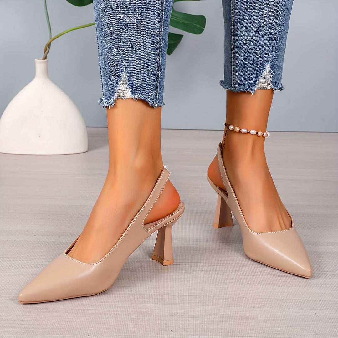 Sandra - Pointed Toe Slingback Stiletto Heels