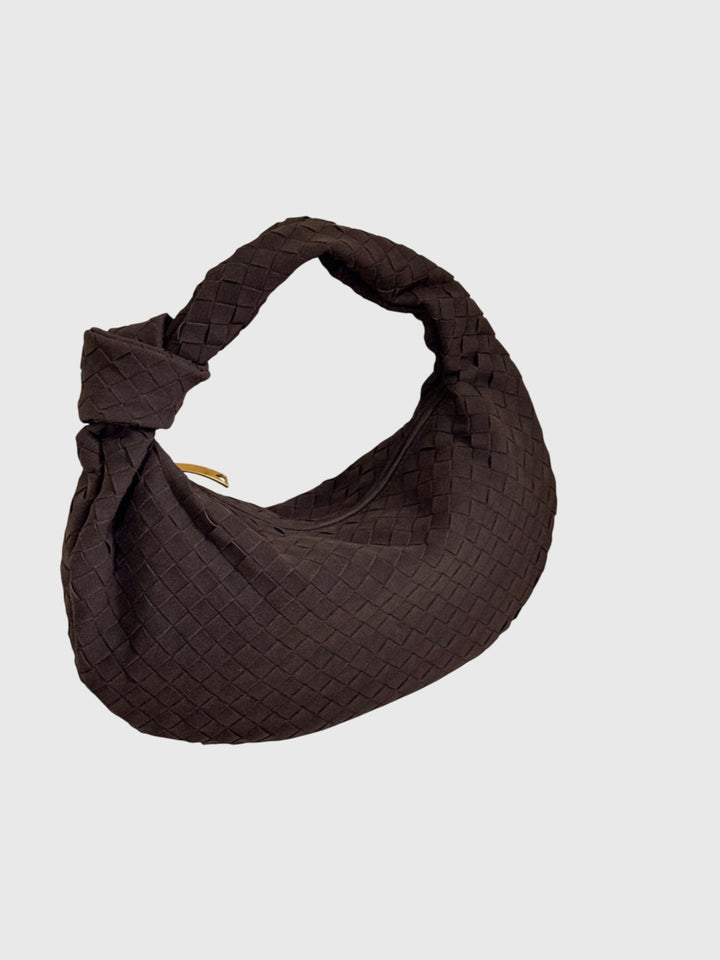 Celeste | Knotted Braided Medium Suede Bag