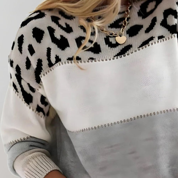 Kaley - Leopard Print Casual Sweater