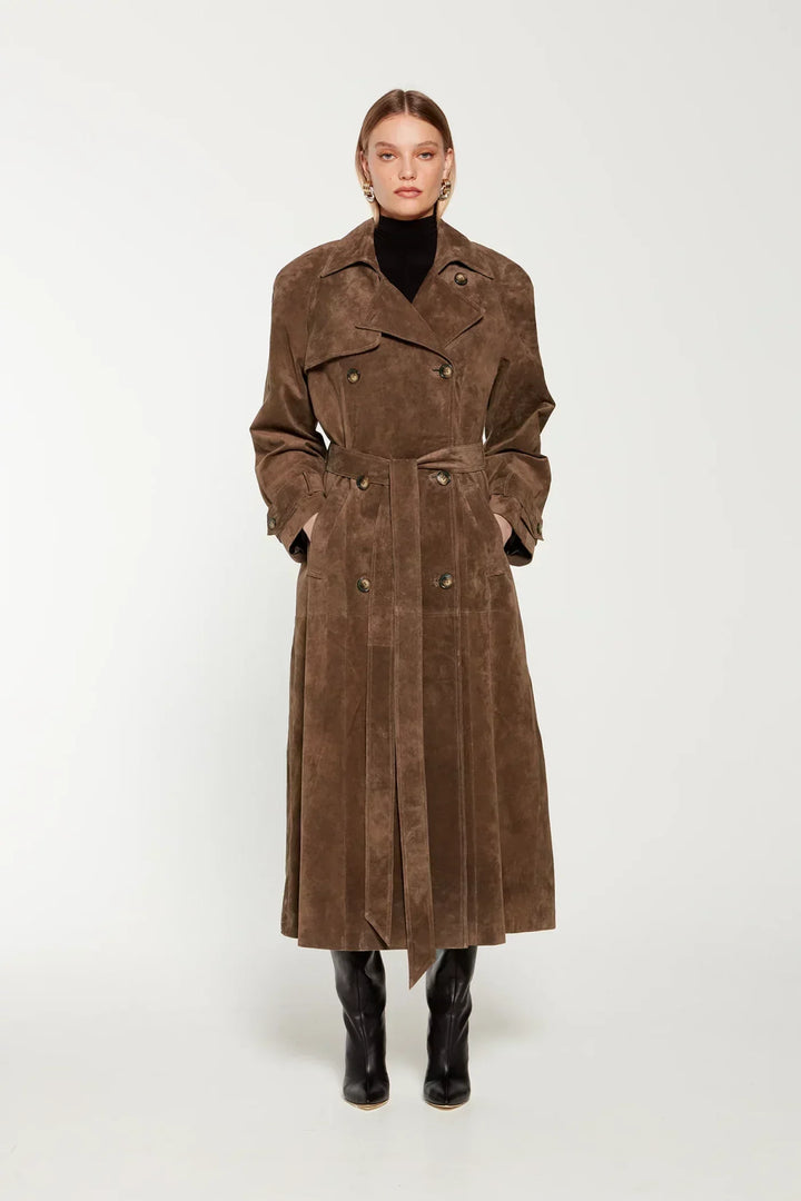 Marcelline Suedine Trenchcoat