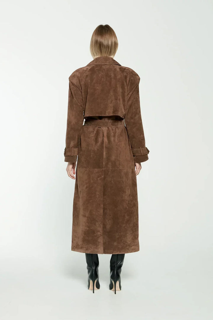 Marcelline Suedine Trenchcoat