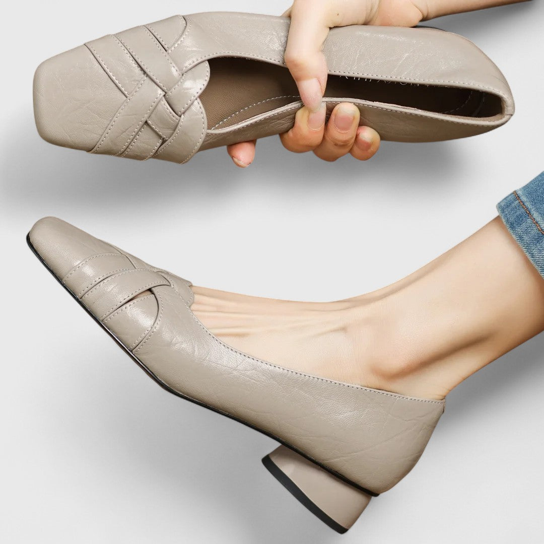Tracey – Elegant Braided Low Heel Pumps