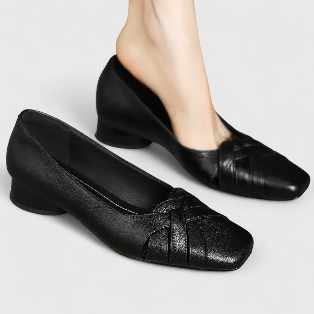 Tracey – Elegant Braided Low Heel Pumps