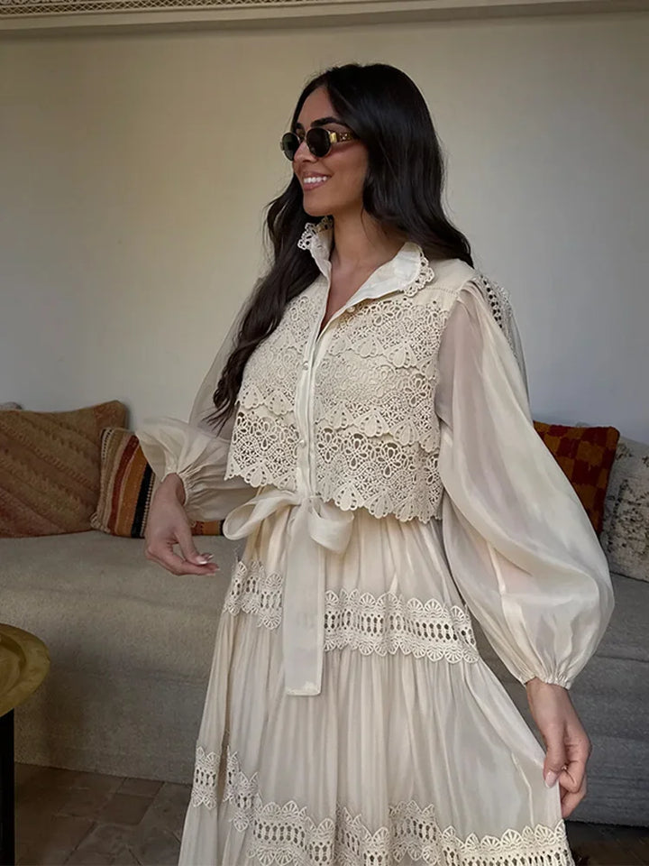 Lexi - Embroidery Maxi Dress