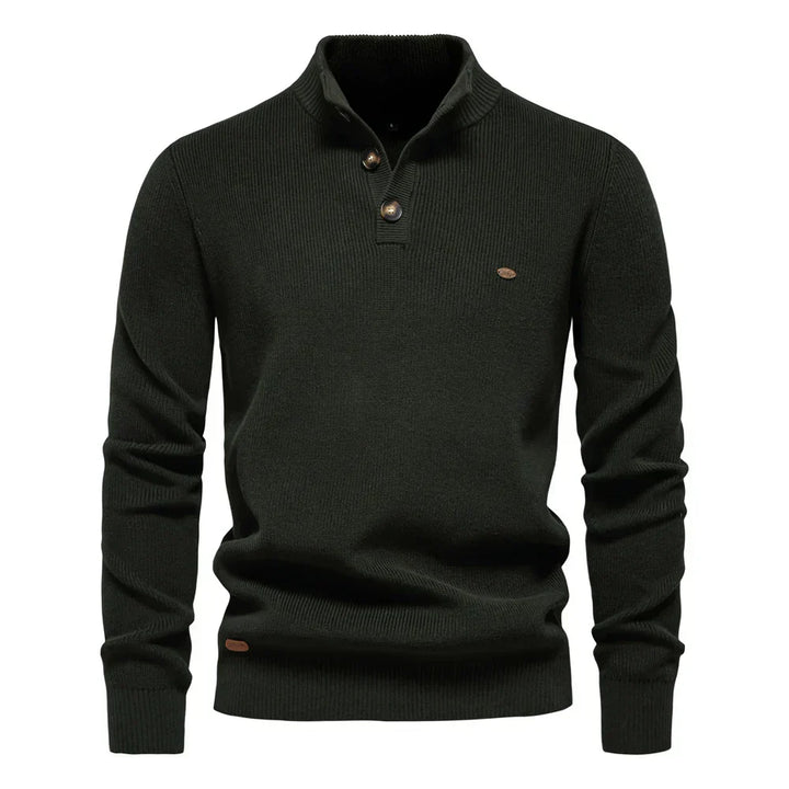 Aaron | Men's Sweater with button design