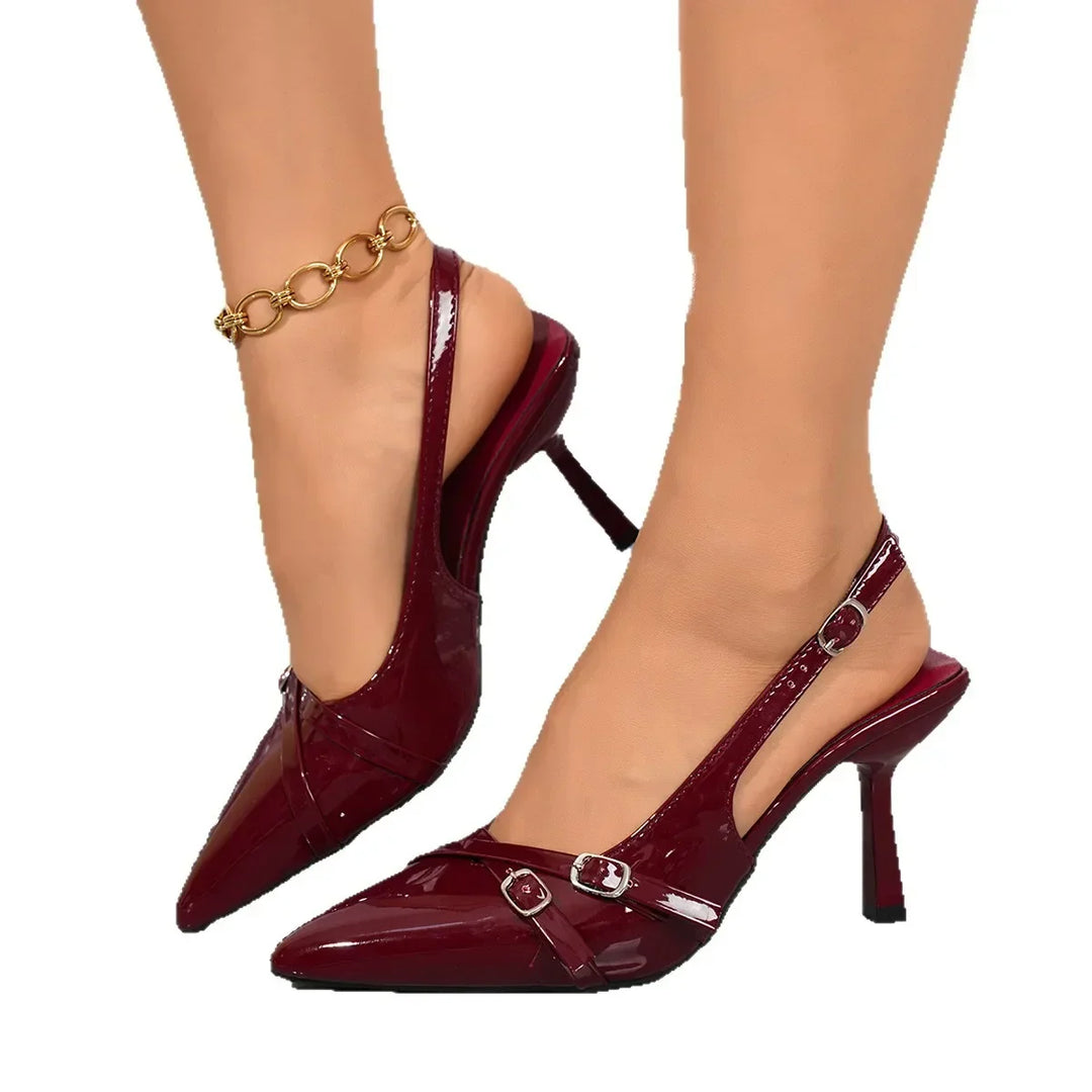 Sedef - Pointed Toe Slingback Stiletto Heels