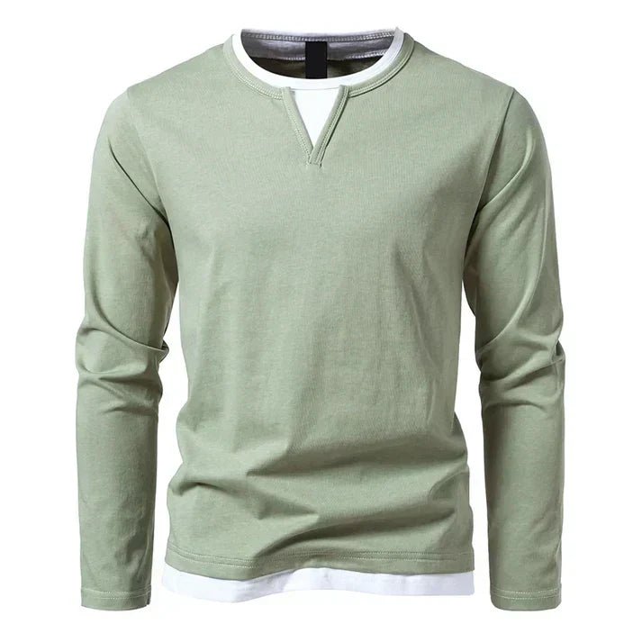 Spencer | Premium long-sleeved T-shirt in combed cotton