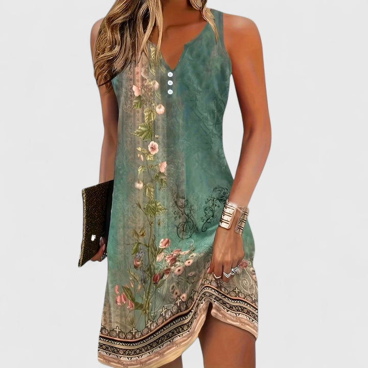 Dila - Ladies Sleeveless Comfortable Mini Dress