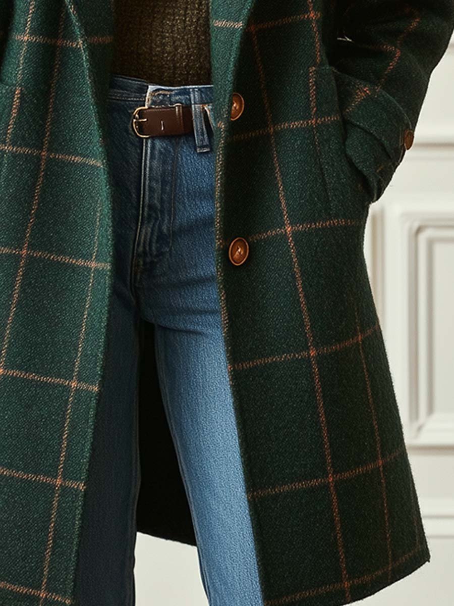 Lisa | Cambridge Wool Check Coat